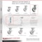 Service Caster 8 Inch V Groove Semi Steel Caster Set with Roller Bearings 2 Swivel 2 Rigid SCC SCC-35S820-VGR-2-R-2 - alternate 2